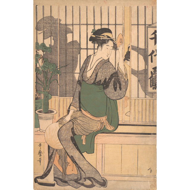 障子の影 - 喜多川歌麿 - 日本画 - 名画 - Canon Creative Park